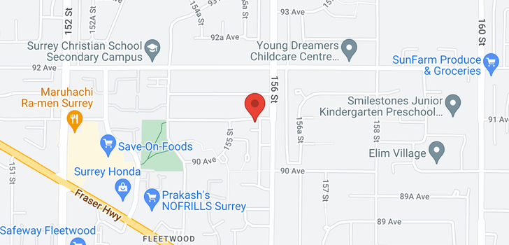 map of 15568 91 AVENUE
